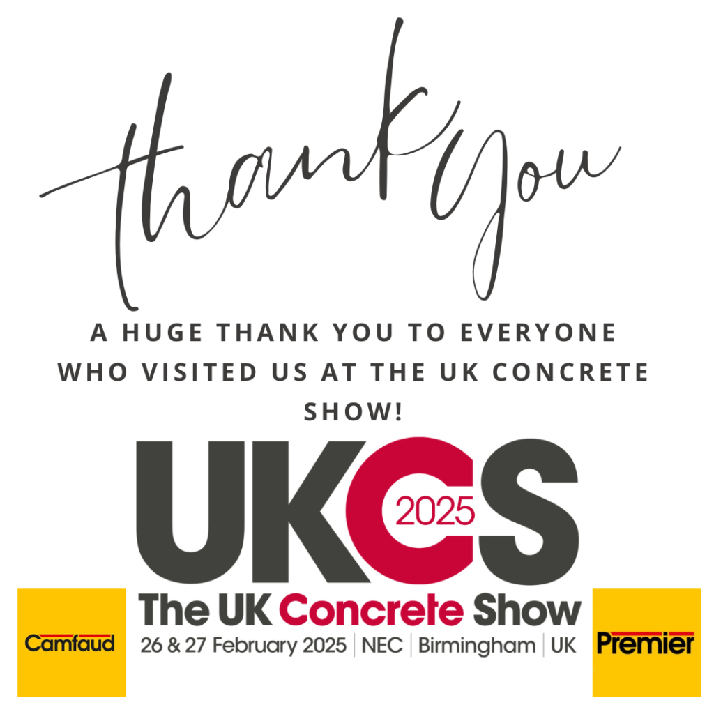 UK Concrete Show thank you message POSTER