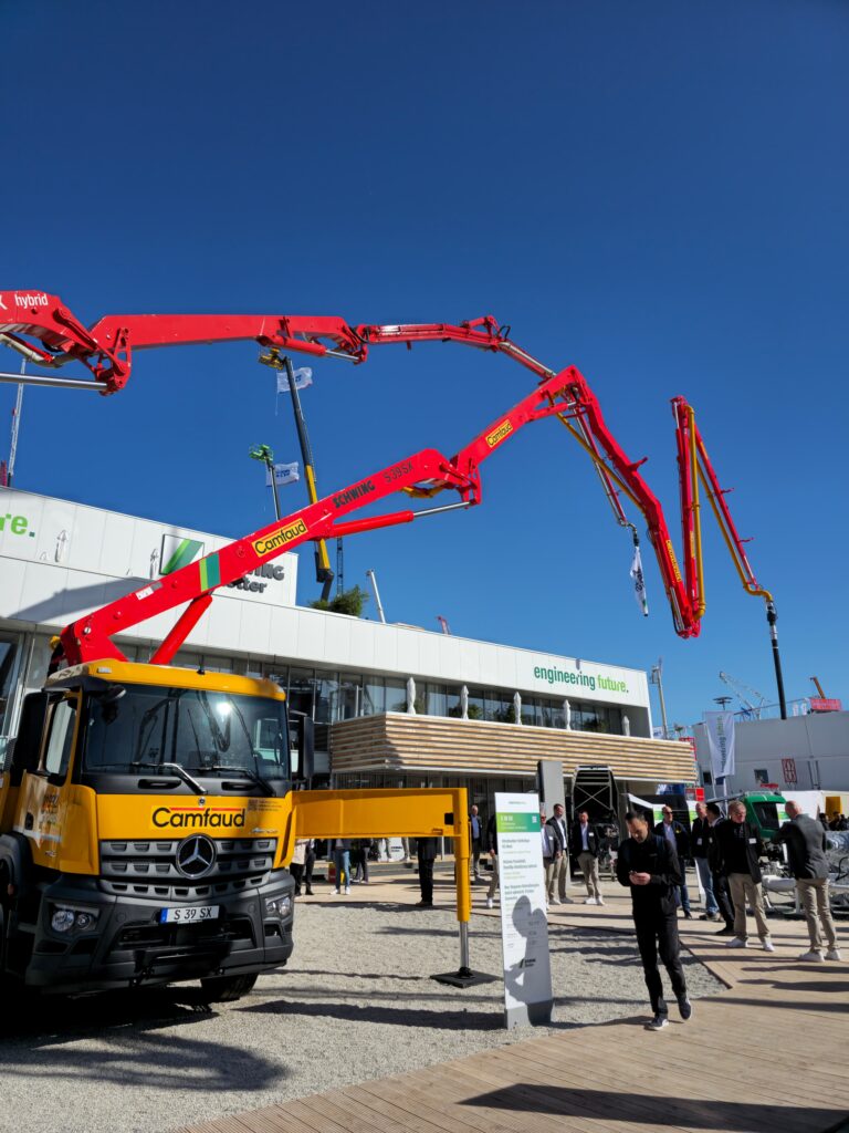 Camfaud's M39 Mobile Concrete Pump on display at bauma 2025