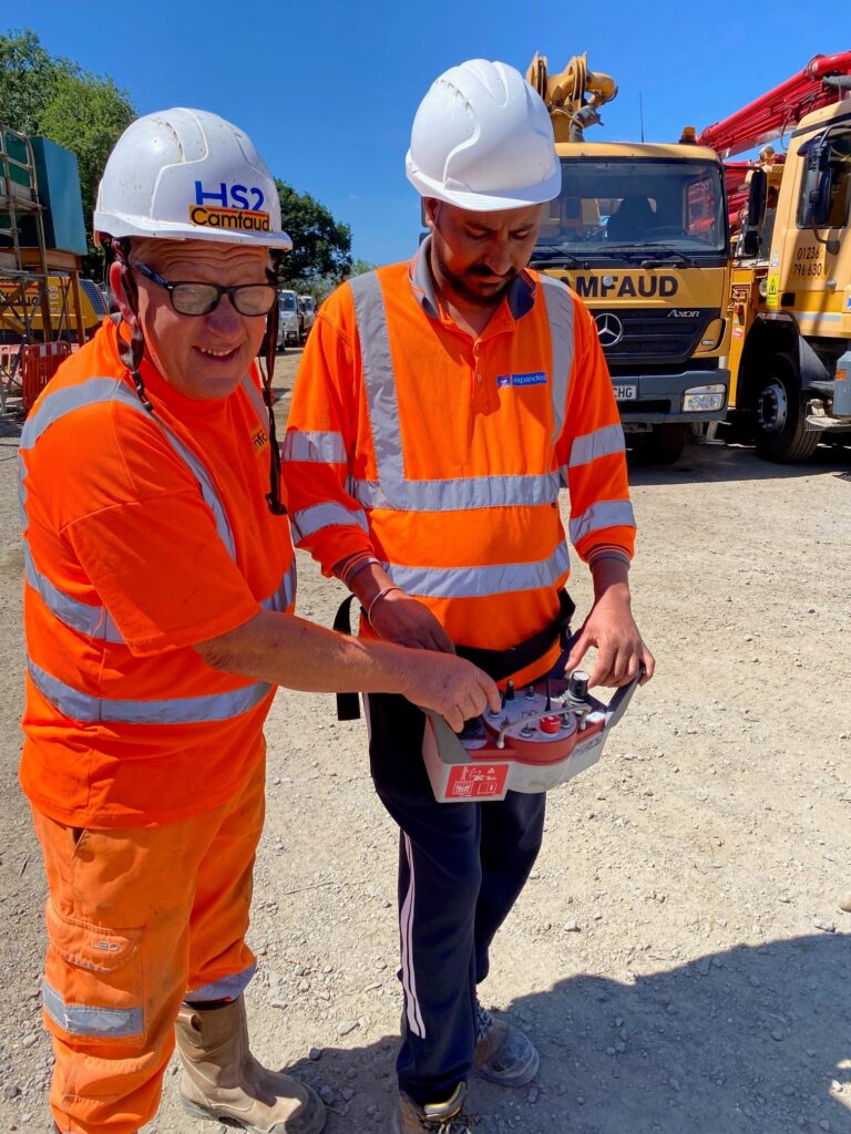 Placing boom training at Camfaud