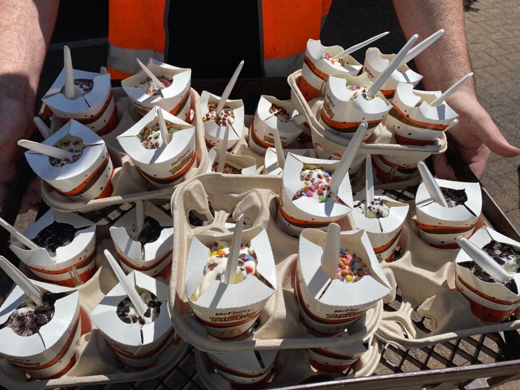 Ice cream for everyone on training at Camfaud